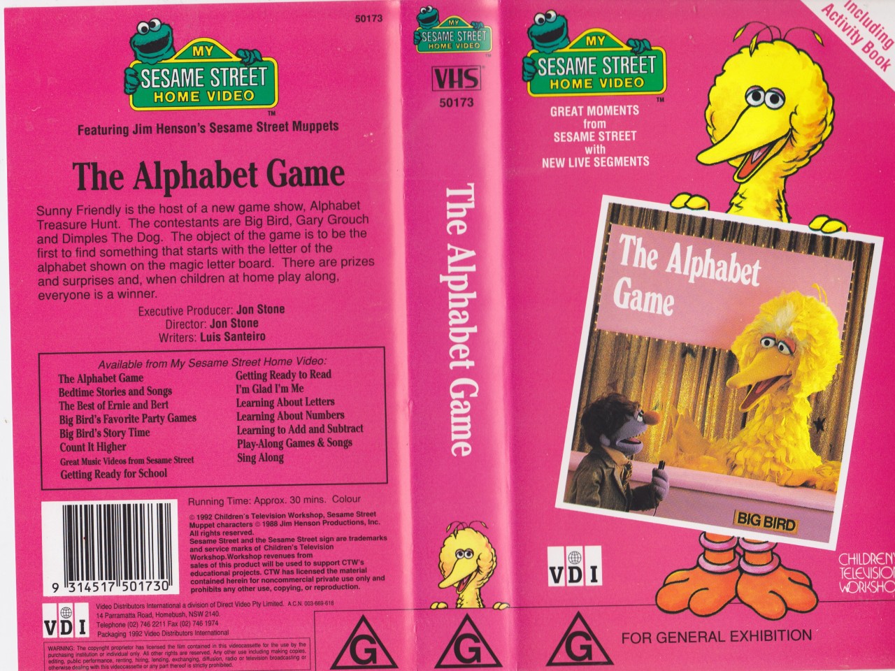 SESAME STREET THE ALPHABET GAME VHS VIDEO PAL A RARE FIND eBay
