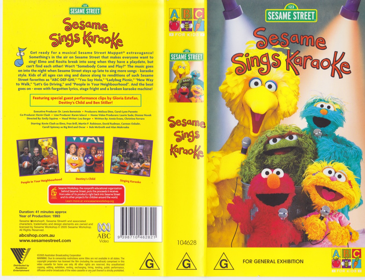 ABC SESAME SINGS KARAOKE VIDEO PAL VHS eBay