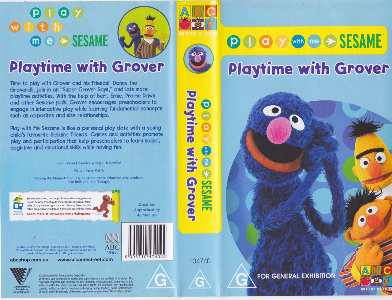 Play With Me Sesame Playtime With Grover ABC~SESAME STREET PLAYTIME WITH GROVER VHS PAL VIDEO~ A RARE FIND | eBay
