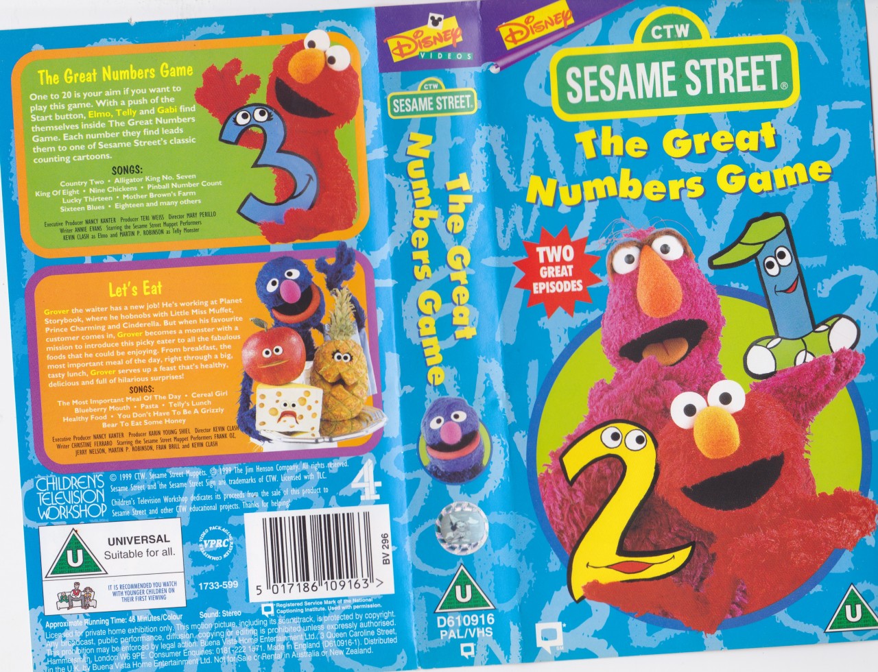 SESAME STREET THE GREAT NUMBERS GAME VHS PAL VIDEO A RARE FIND eBay