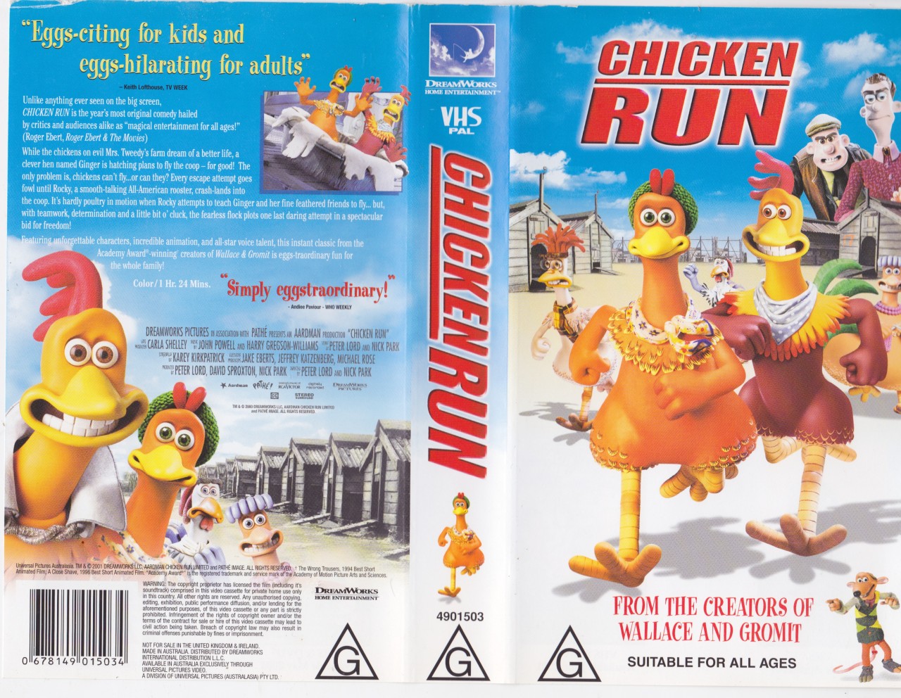 CHICKEN RUN VHS VIDEO PAL A RARE FIND eBay