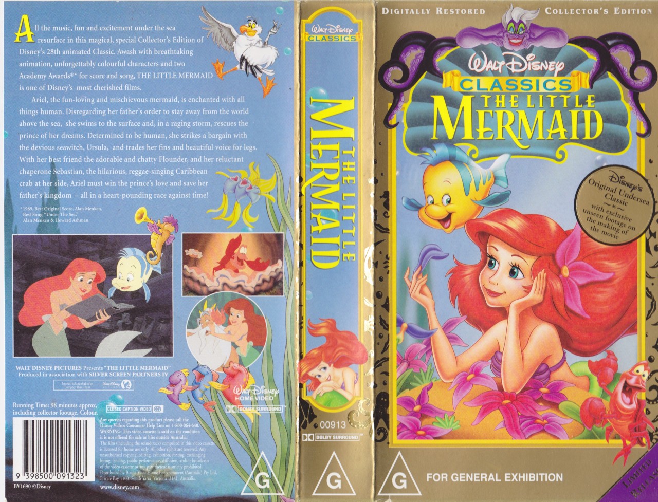 THE LITTLE MERMAID VHS VIDEO PAL A RARE FIND eBay