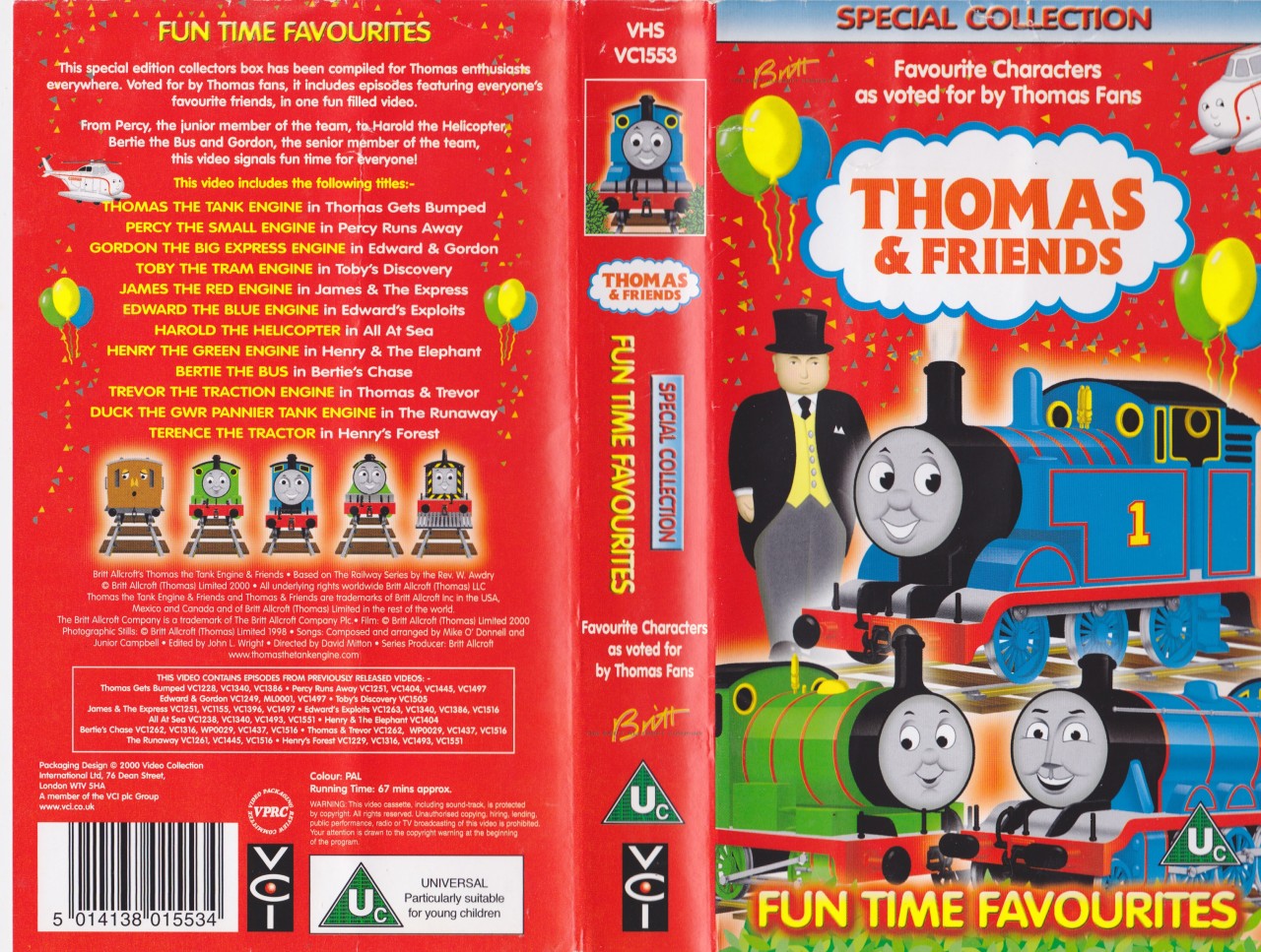 THOMAS THE TANK ENGINE FUN TIME FAVOURITES !VHS VIDEO PAL A RARE FIND eBay THOMAS THE TANK ENGINE FUN TIME FAVOURITES !VHS VIDEO PAL A RARE FIND eBay