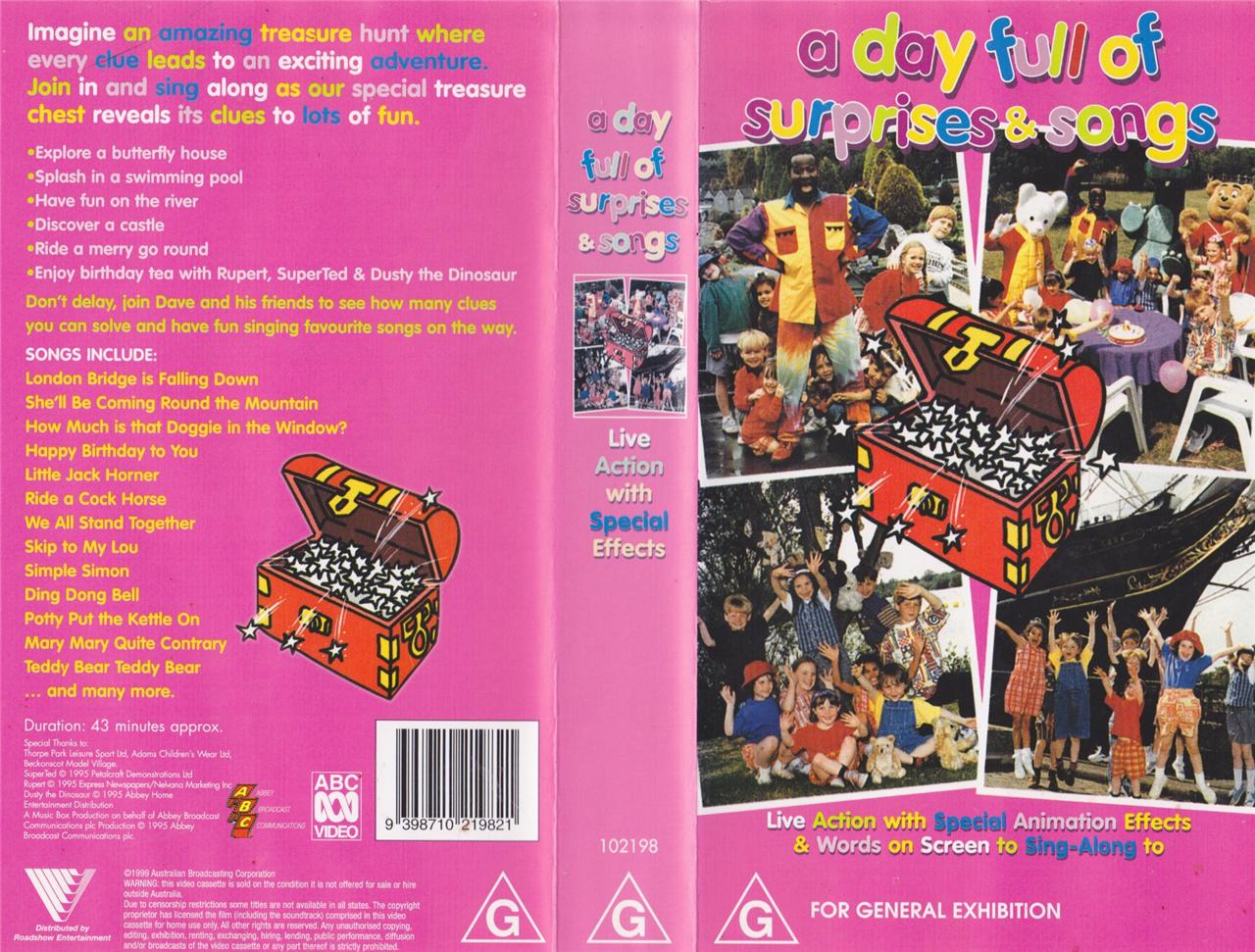 A DAY FULL OF SURPRISES AND SONGS VIDEO PAL VHS A RARE FIND eBay
