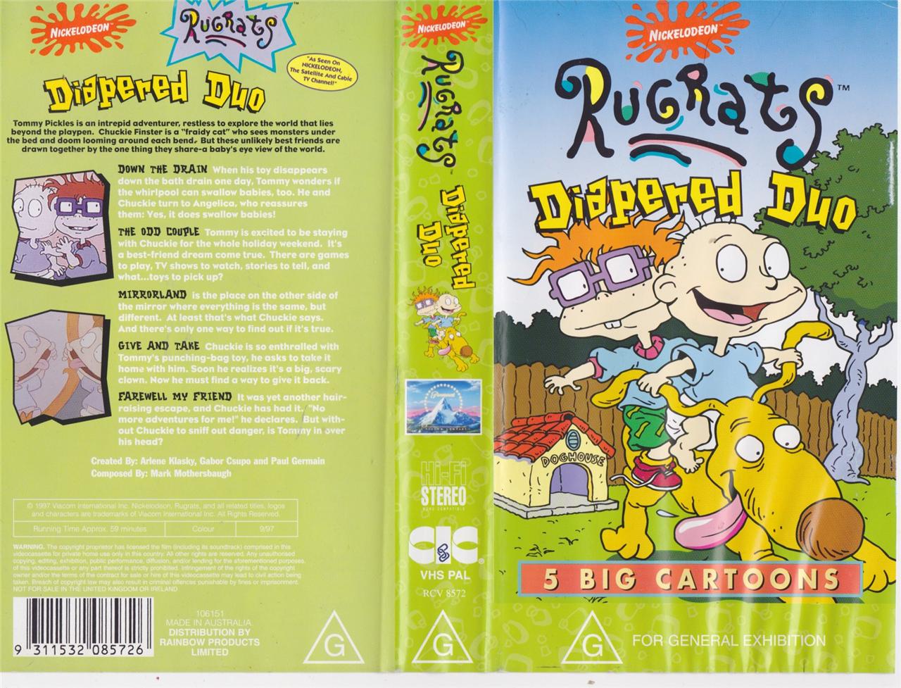 RUGRATS DIAPERED DUO VHS PAL VIDEO A RARE FIND eBay