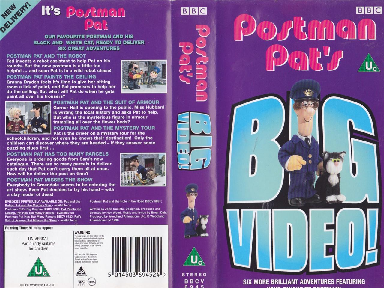 POSTMAN PAT BIG VIDEO VHS PAL VIDEO RARE
