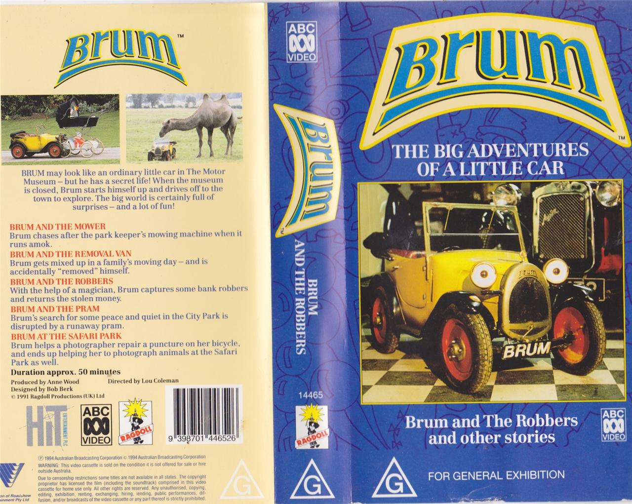 BRUM AND THE ROBBERS VHS VIDEO PAL~ A RARE FIND~