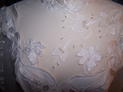 Vintage Wedding Flowers on Vintage Wedding Gown Dress Bridal Flowers Sz 4 Ebay