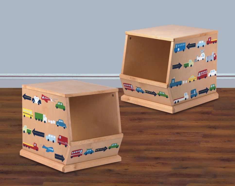 wooden stacking toy storage boxes