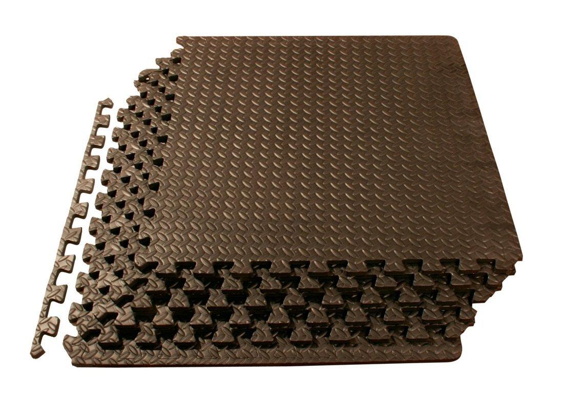 ProSource Puzzle Exercise Mat Floor Yoga Gym Foam Interlocking Tiles 24