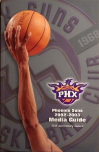 MEDIA GUIDE ~ PHOENIX SUNS GUIDE ~ BASKETBALL 2002-2003