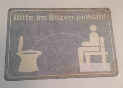 New Jimmy John S Bathroom Urinating Sign German Impossible