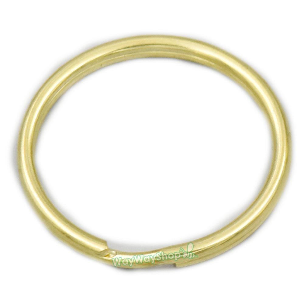 Brass keyring Keychain Split Ring Clip key 20mm 25mm 30mm 32mm 35mm 3/4