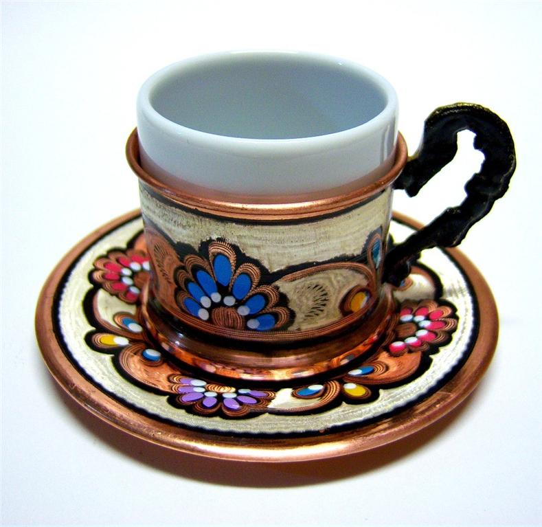 Turkish Coffee Cups Set Of Saucer And Porcelain Cups