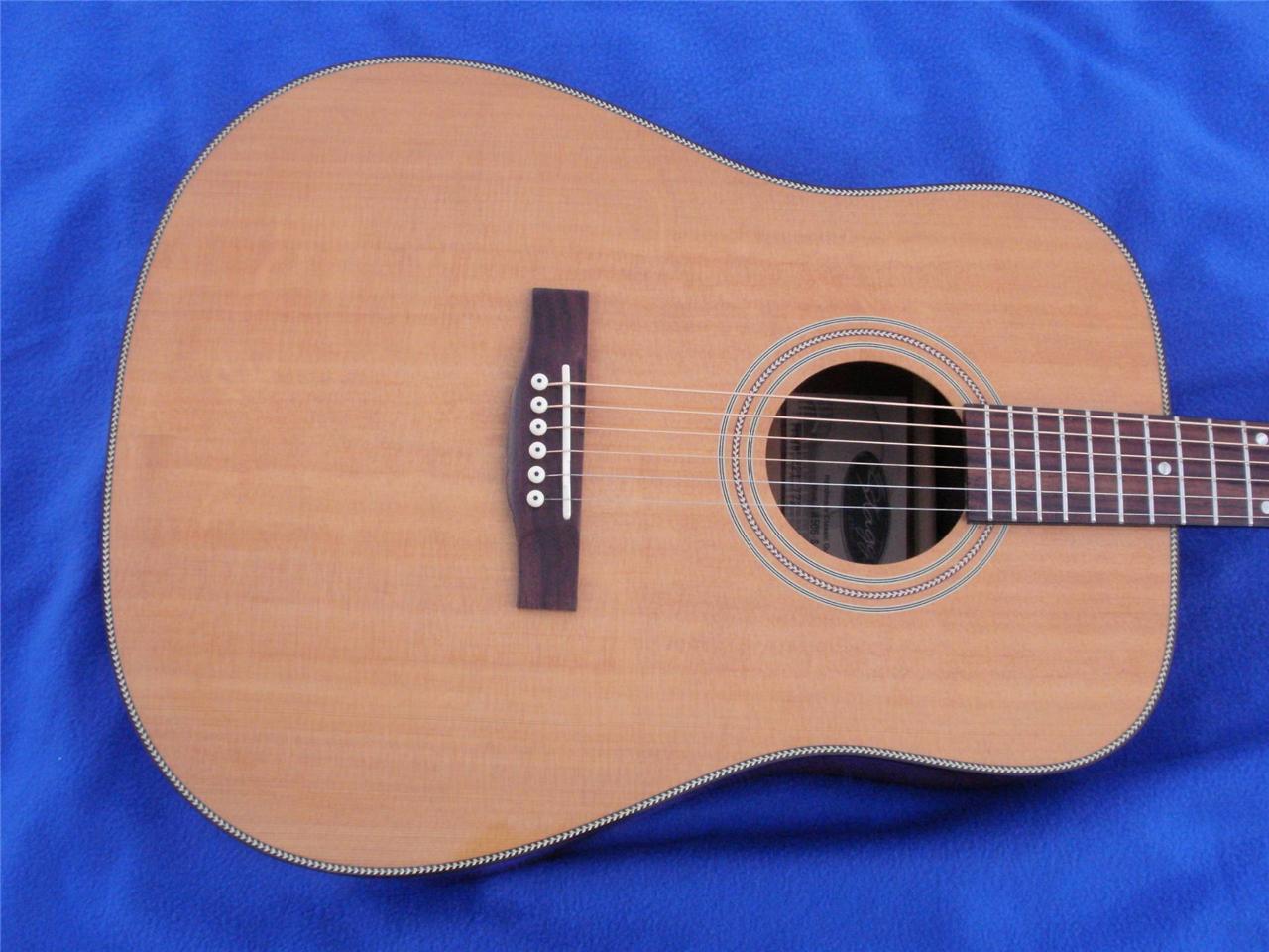 RARE Herringbone ACOUSTIC GUITAR Solid Wood by STAGG GREAT SOUND SW506