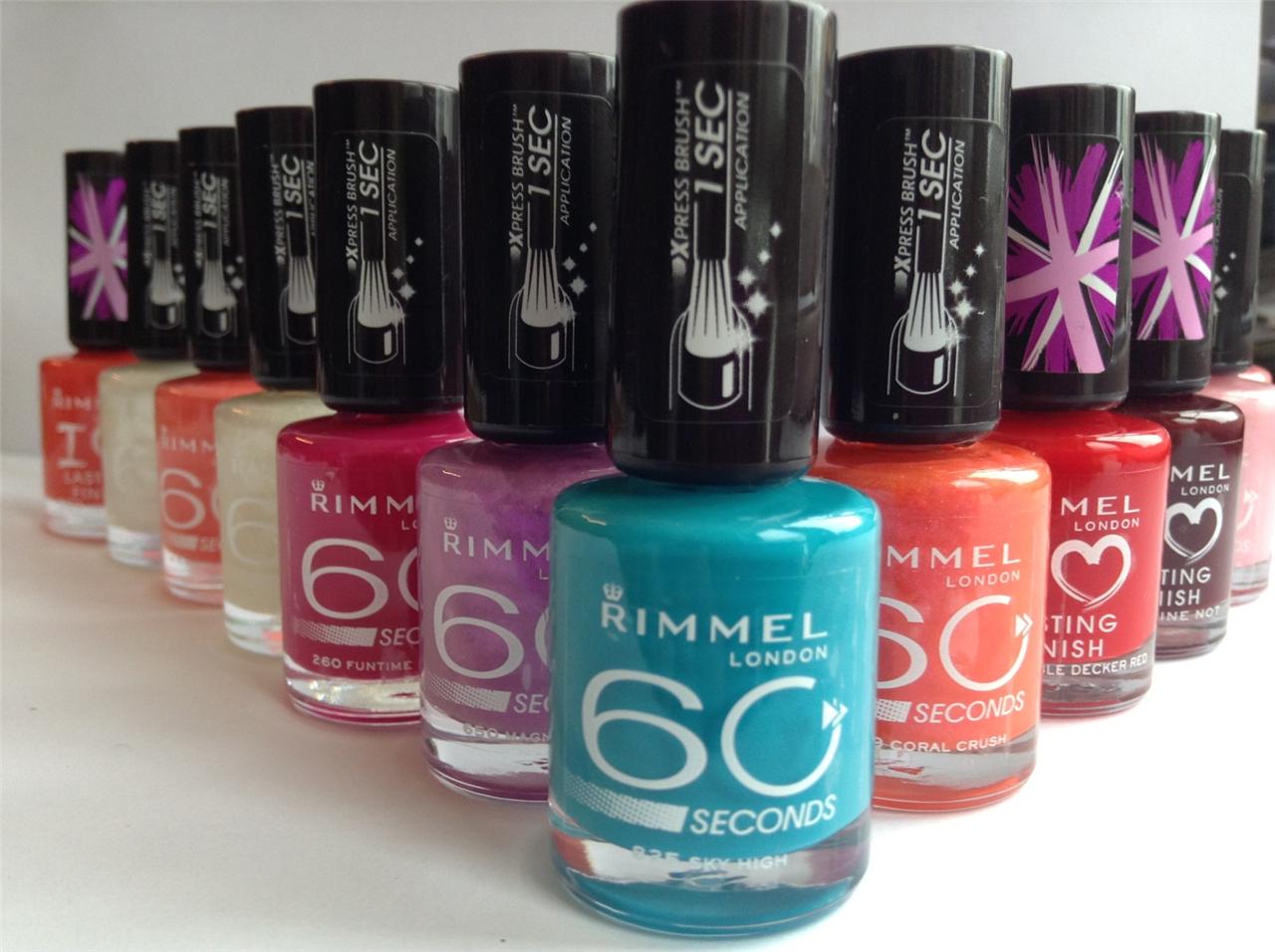 Rimmel London 60 Seconds Super Shine Nail Polish, Pop Art Collection, 8 ml, 4 Pack - wide 7