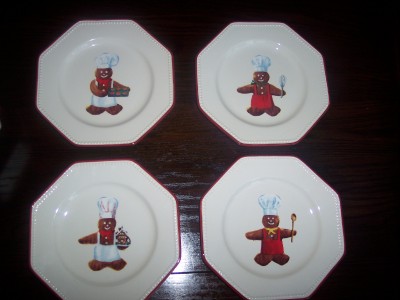 Williamsonoma on Williams Sonoma Gingerbread Chef Plates Spoons New Htf    Ebay
