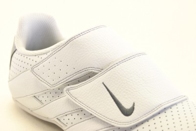 white nike velcro trainers