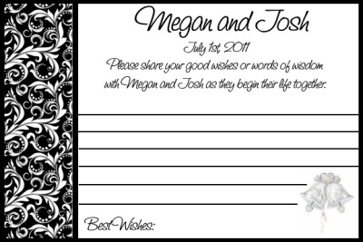 Custom Wedding Cards on Personalized Wedding Advice Cards Water Labels Set Ebay