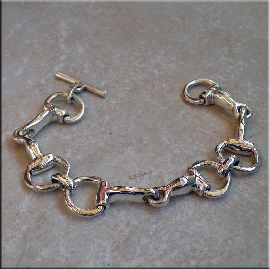 SUPER SALE! 925 Sterling Silver Large Equestrian Horse Snaffle Bit