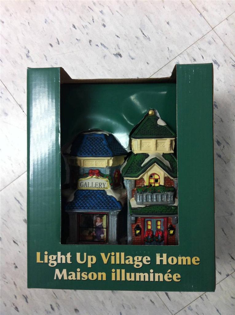DANSON DECOR LIGHTUP CERAMIC HOUSE X97801 4 DIFFERENT DESIGNS