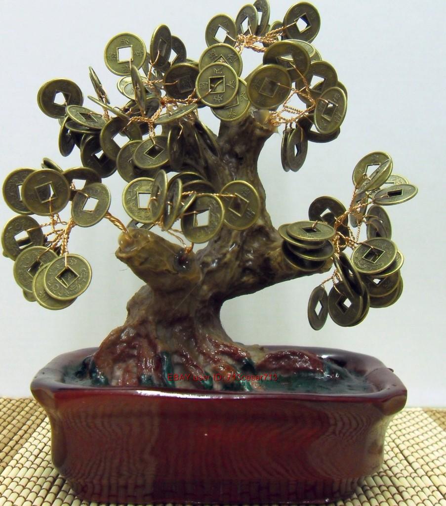 8&quot; Feng Shui Lucky Chinese Bonsai Coin Money Tree NEW • $16.99 - PicClick