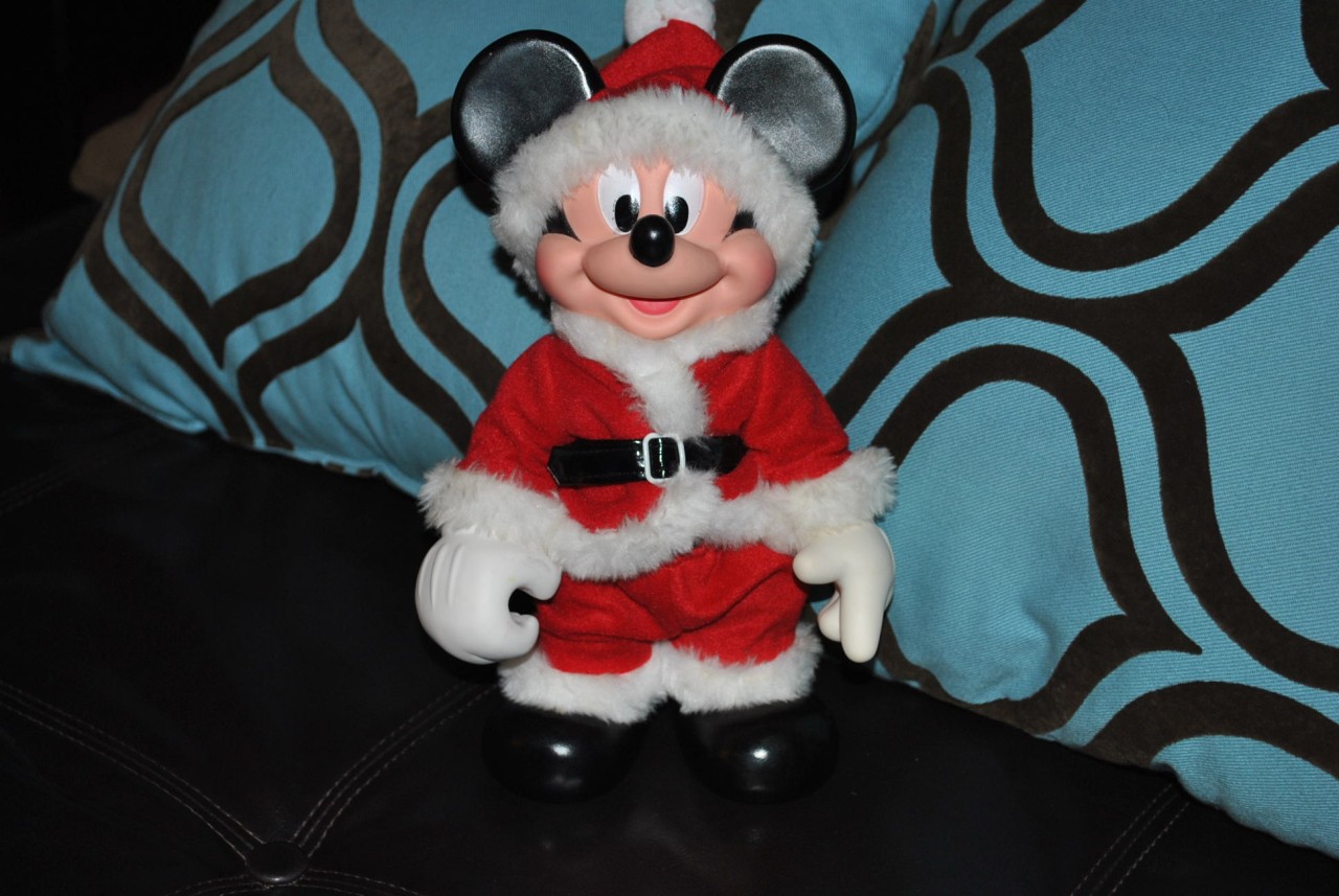 mickey mouse santa plush