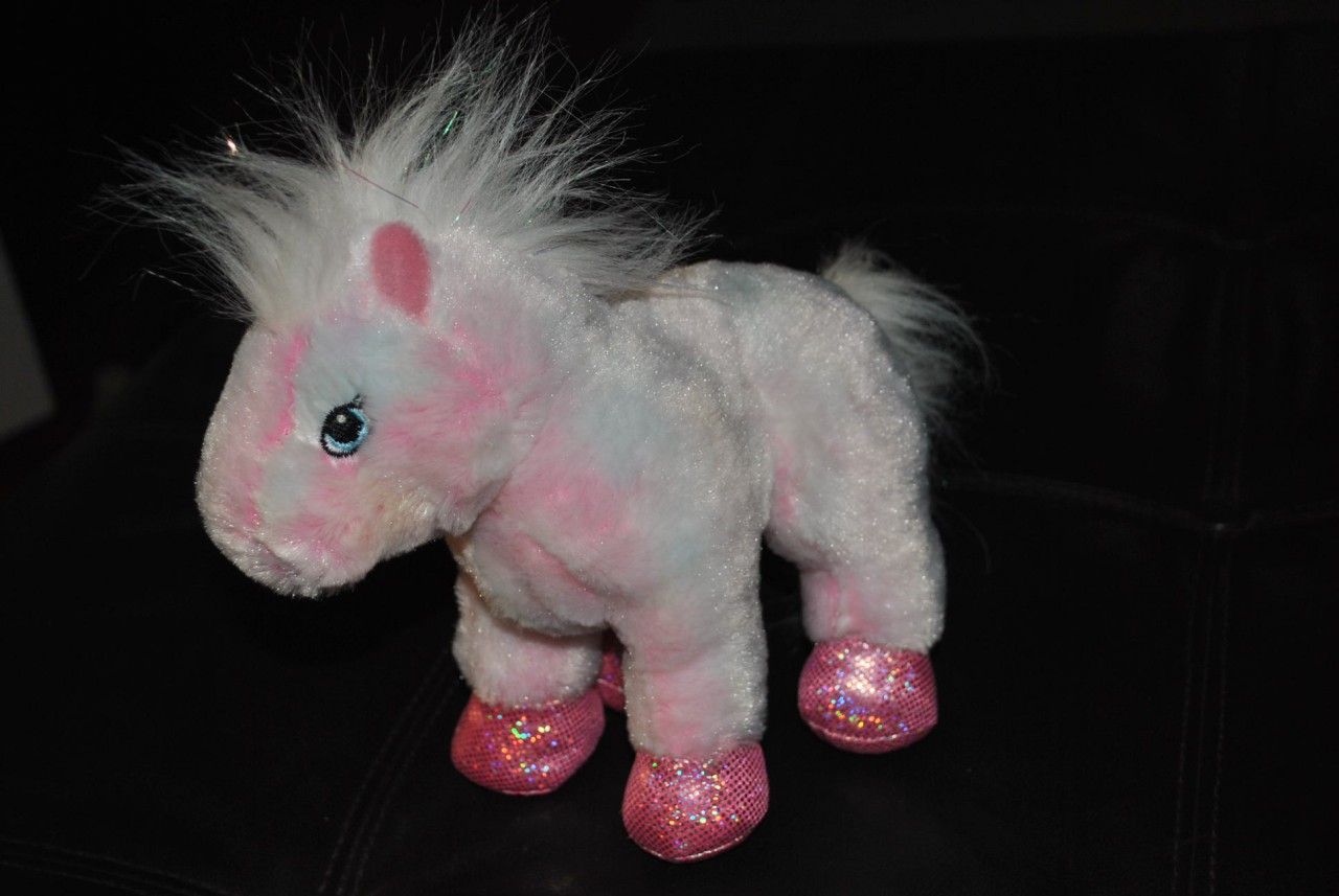 ganz webkinz pink pony sparkle horse plush stuffed animal
