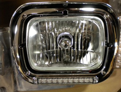 assys nos headlight peterbilt headlights ls oem crystal rs lights led single