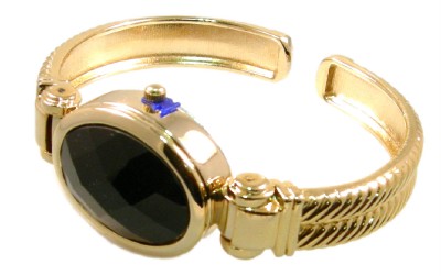 Gossip Watches on Gossip Watch 18k Gold Plated Cuff Bracelet Clear Seiko Ebay