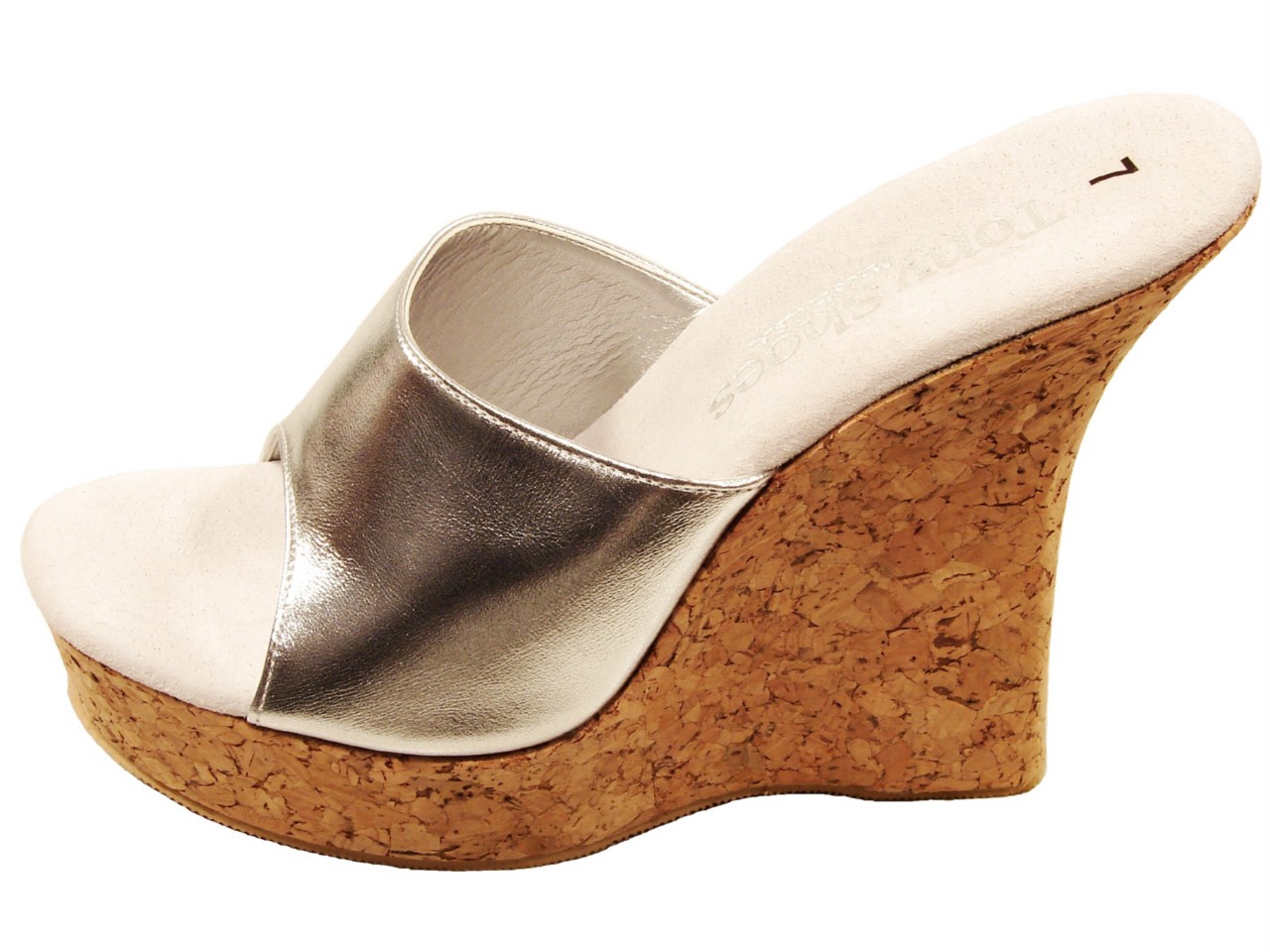 silver cork wedges