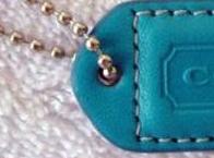 Authentic Coach hang tag punch hole