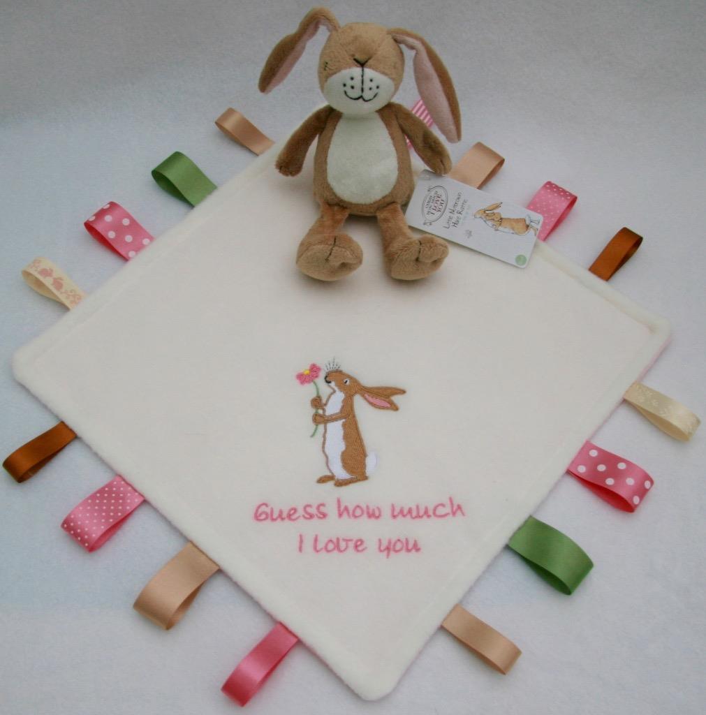 Personalised Baby Blanket Gift Set Fleece Blanket Soft Toy Rattle Embroidered 