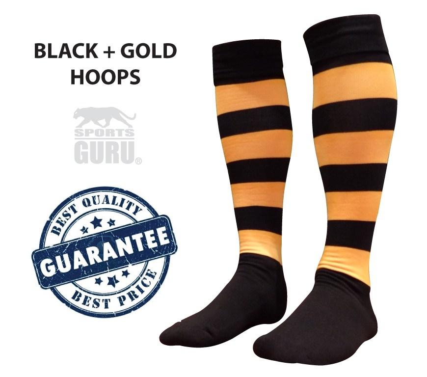 Bulk Mens Youths Kids Footy Football Sports Socks Black White Richmond