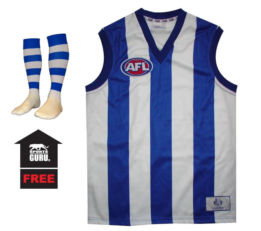 New Size 8 Kids AFL Football Jumper Guernsey North Melbourne Kangaroos