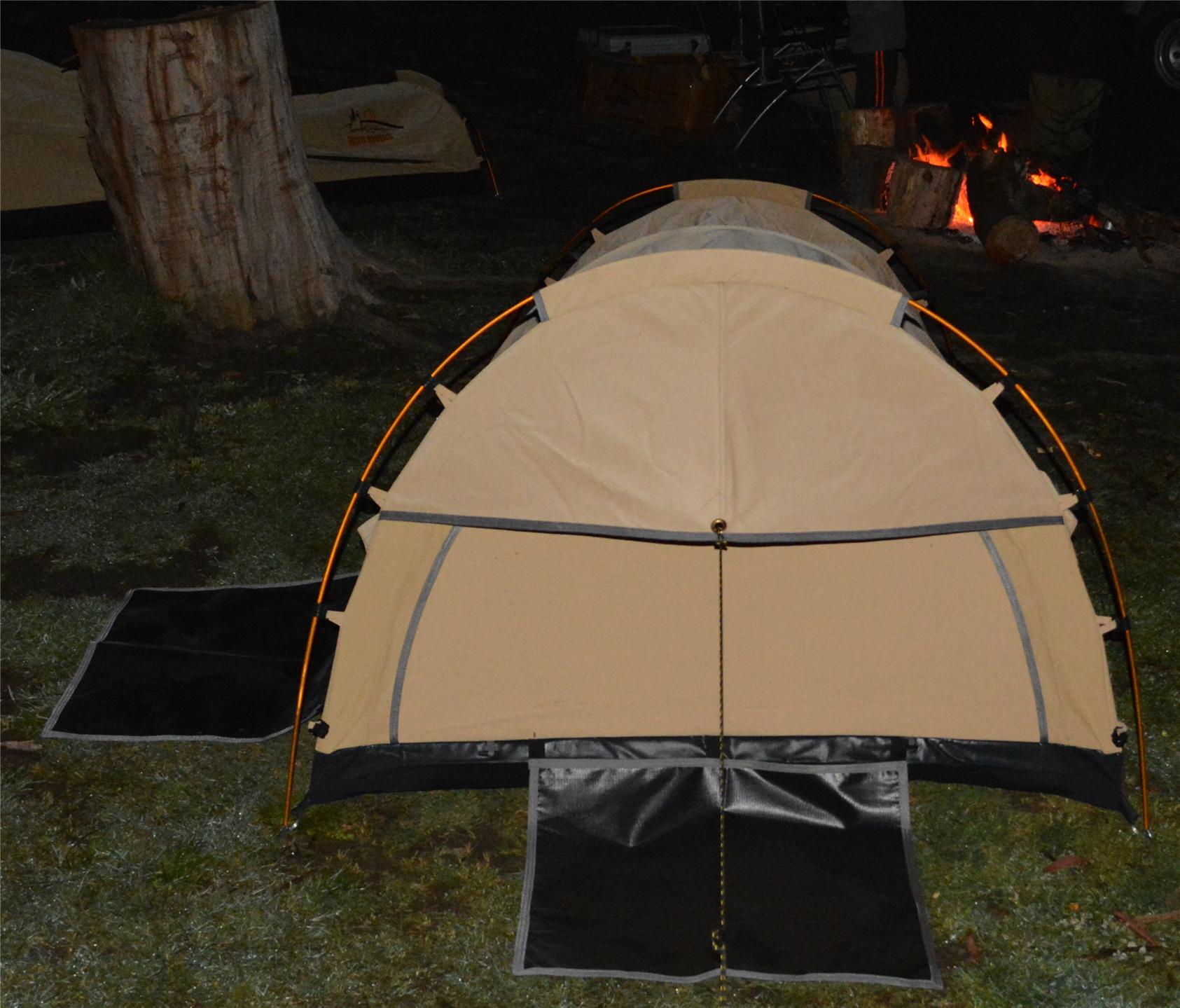 New Oz Wild Rivers Double Swag Camping Swags Tent + Canvas Bag + Head Torch