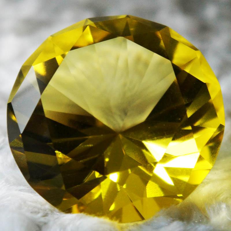 Brilliant Cut Diamond Shape Crystal Glass Paperweight Gem Display (Pick Color) L - Picture 8 of 8