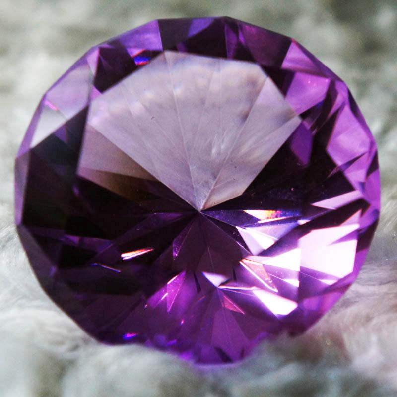 Brilliant Cut Diamond Shape Crystal Glass Paperweight Gem Display (Pick Color) L - Picture 7 of 8
