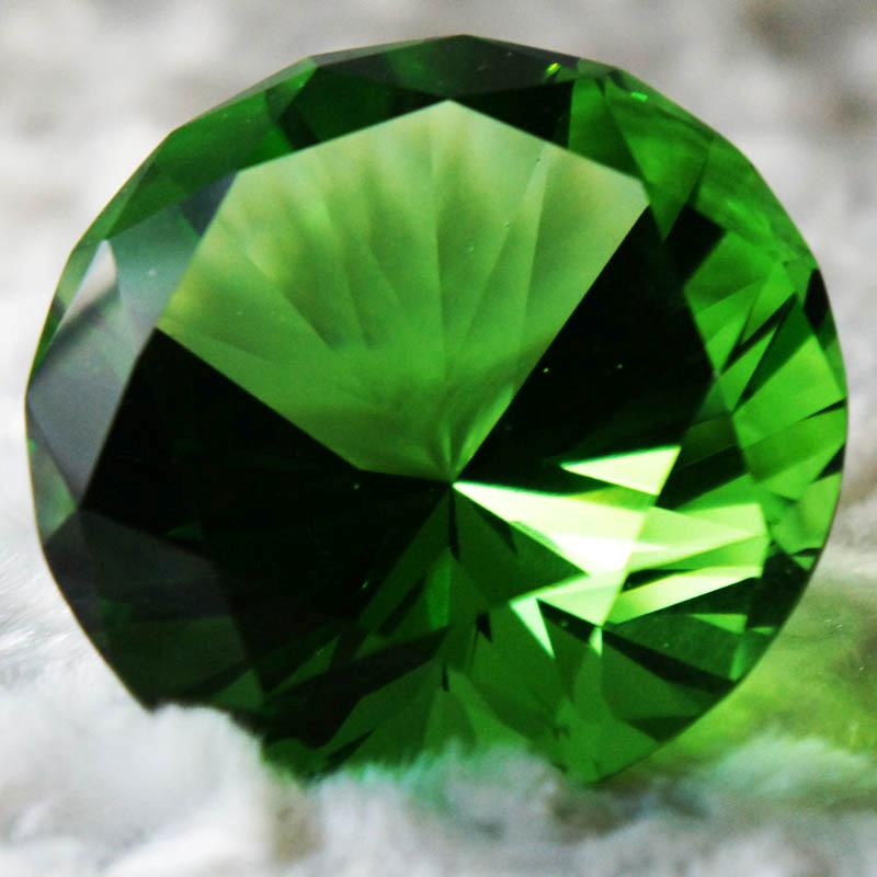Brilliant Cut Diamond Shape Crystal Glass Paperweight Gem Display (Pick Color) L - Picture 5 of 8