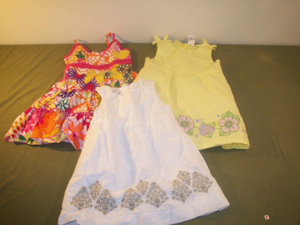 Lot Of 3 12-18 Summer Dresses-old Navy & Children Place