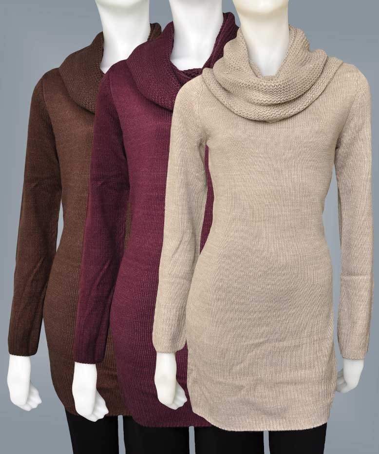 H&M COWL NECK JUMPER DRESS 5 COLOURS NEW SIZE XS S M L BLACK CAMEL WINE