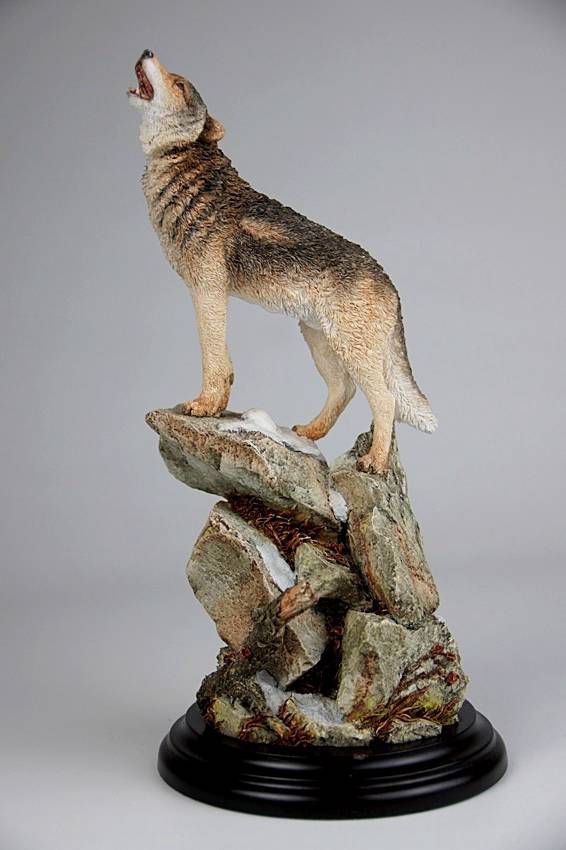pewter wolf figurine