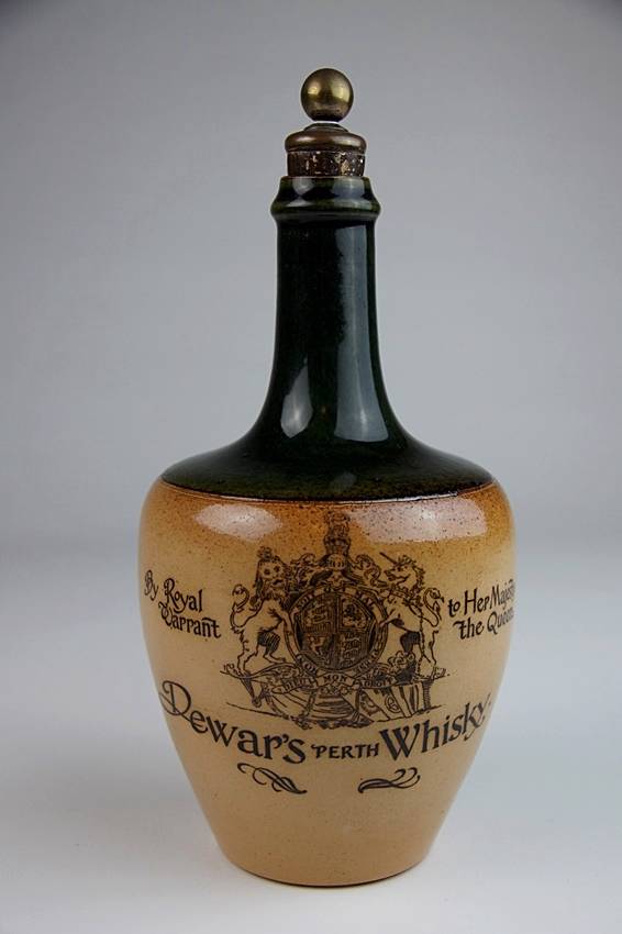 Antique Doulton Lambeth Jug Dewar's Perth Whisky Flagon 3071 Royal HM