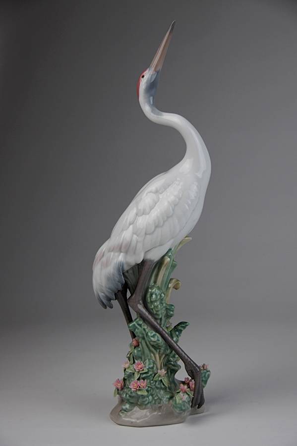 crane bird figurine