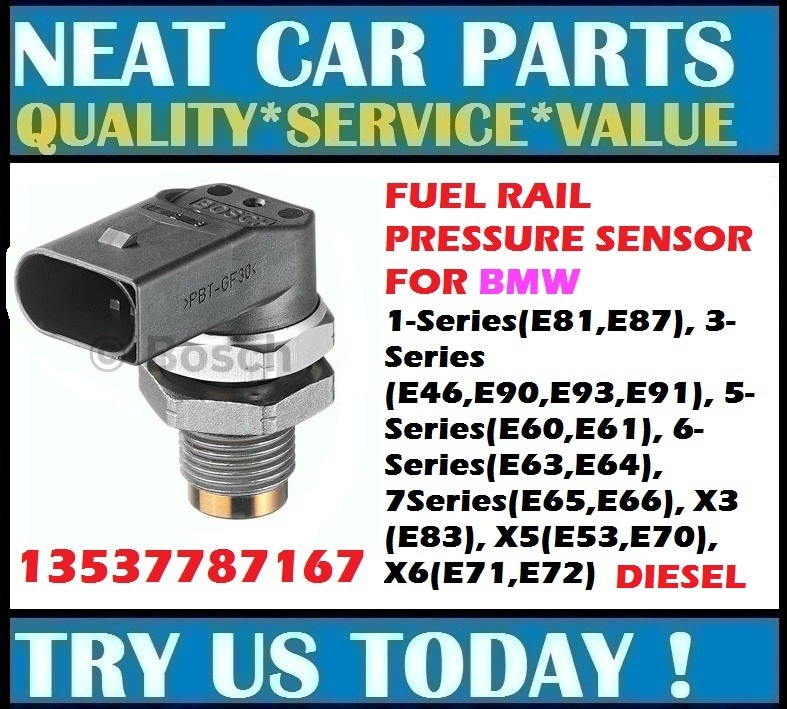 FUEL RAIL PRESSURE SENSOR FOR BMW 1 3 5 6 7 X3 X5 X6 318d 320d 325d