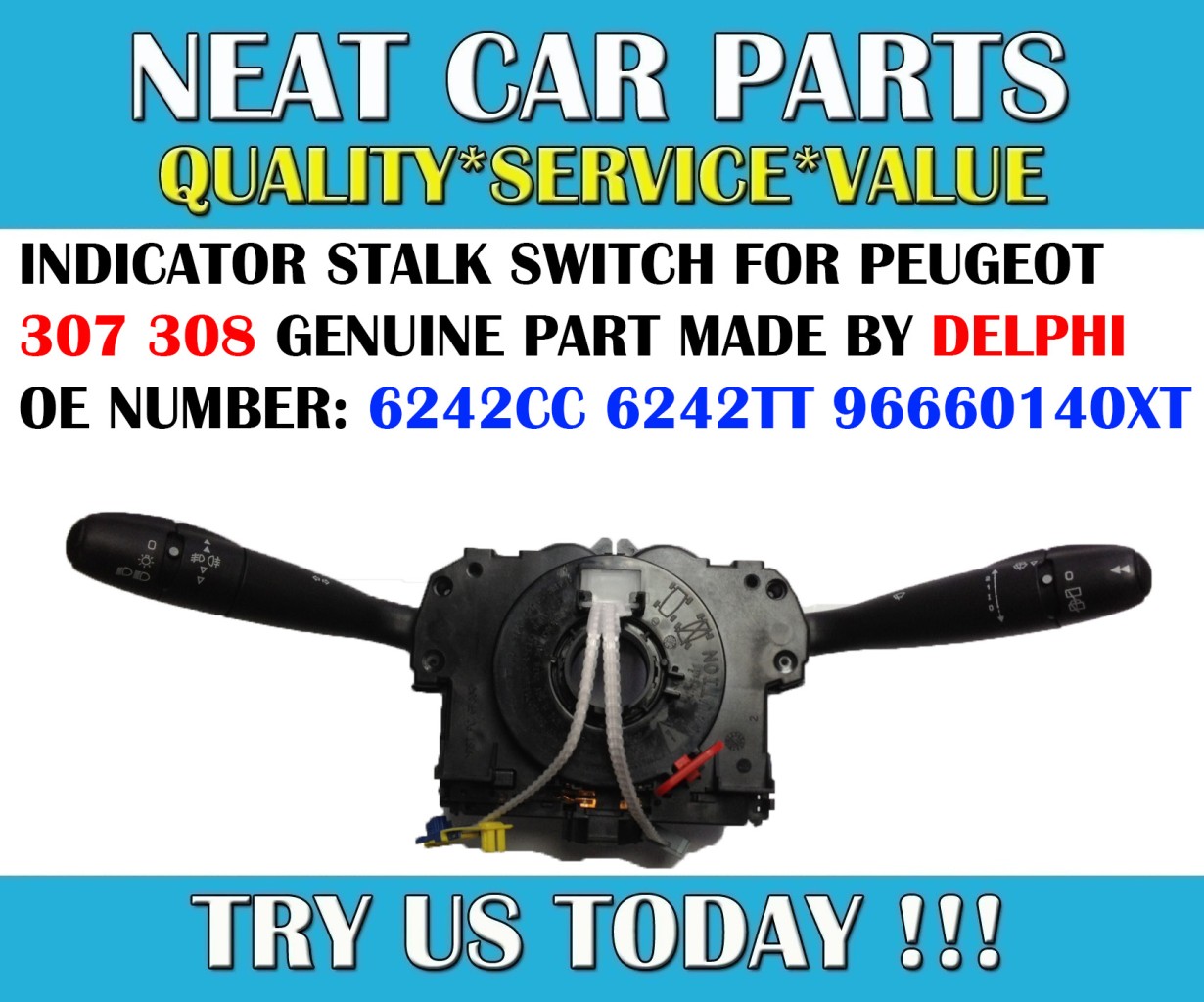 INDICATOR LIGHT WIPER STALK SWITCH FOR PEUGEOT 307 308 6242TT