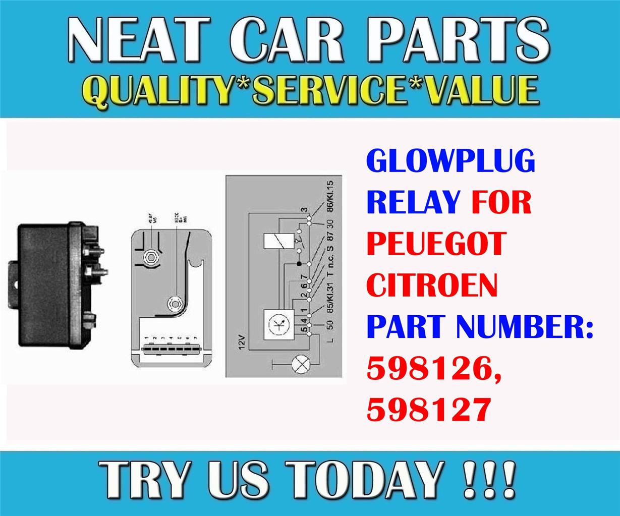 GLOW PLUG RELAY FOR FIAT SCUDO DUCATO 1.9 D 9616280080