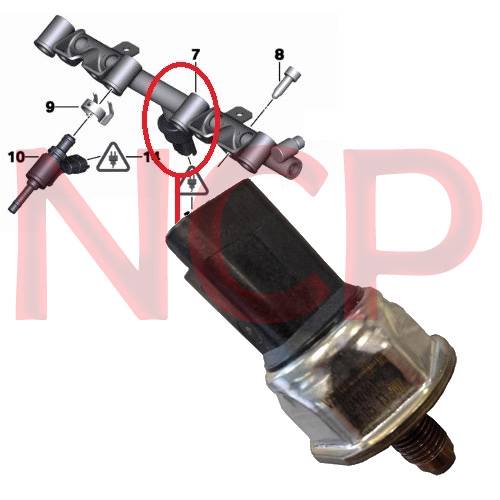 PEUGEOT 308 207 208 1.6 EP6 FUEL RAIL PRESSURE SENSOR 6PH2001 198554 eBay