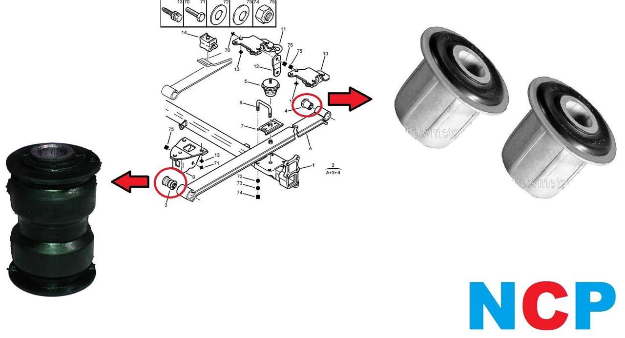 PEUGEOT BOXER CITROEN RELAY FIAT DUCATO 19942006 REAR LEAF SPRING BUSH