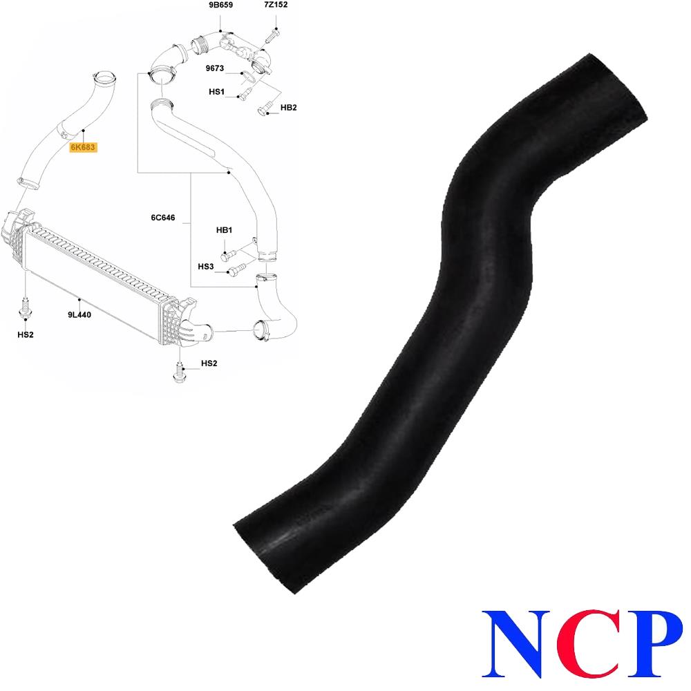 Ford Focus C Max 1 6 Tdci Intercooler Hose Pipe 1496239 1525112